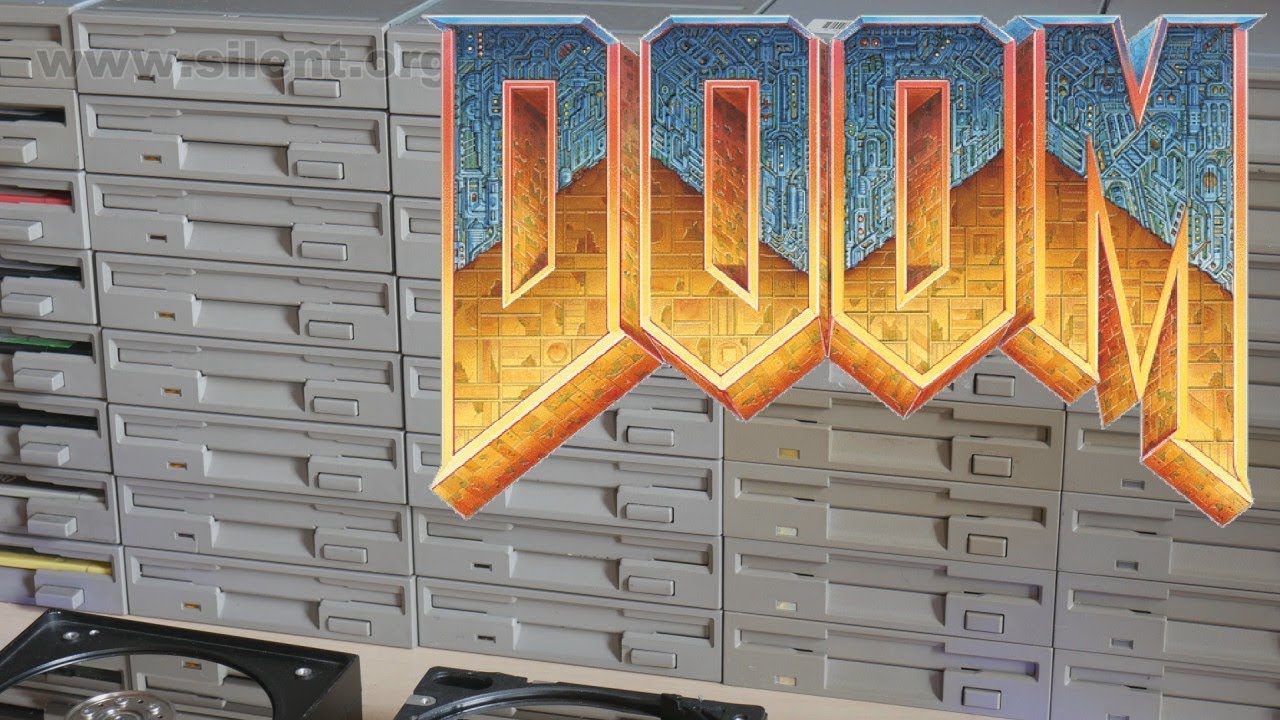 E1M1 played with floppy drives